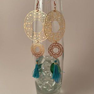 Delicate Long Earrings with Tassels
